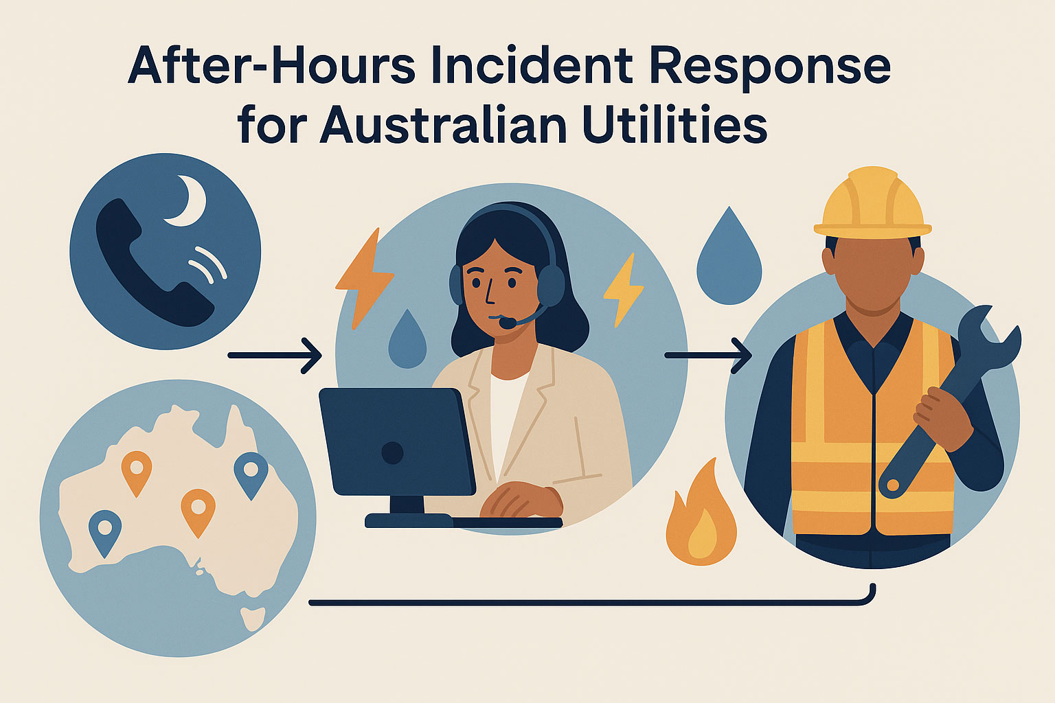 How Answering Services Support After-Hours Incident Response for Australian Utilities